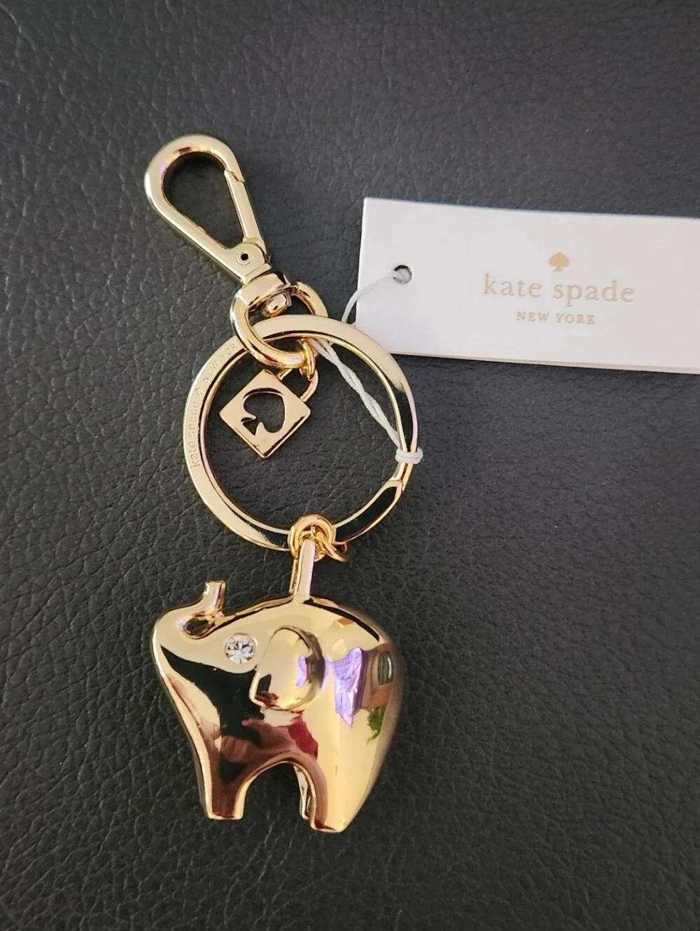NWT Kate Spade Gold Elephant Keychain/Keyfob